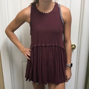 Women’s boutique tank with lace detail